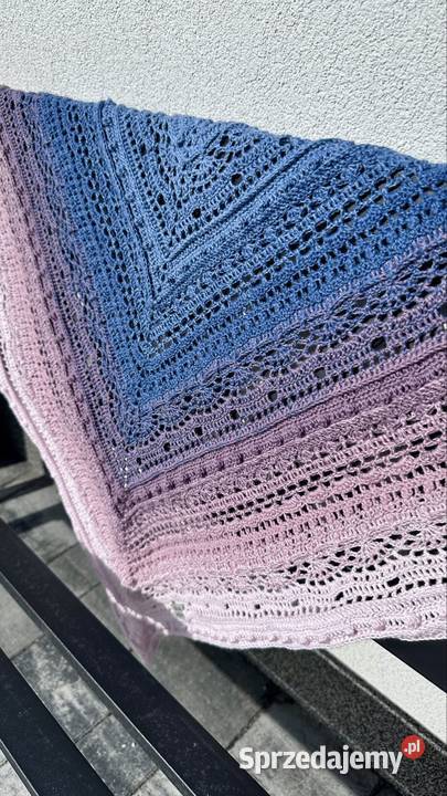 Bawełniana chusta ręcznie robiona kolorowy Królowa Górna sprzedam