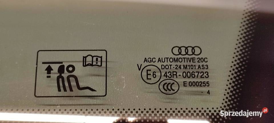 AUDI Q5 SZYBA KAROSERYJNA PRAWY TYŁ 8R0845300G