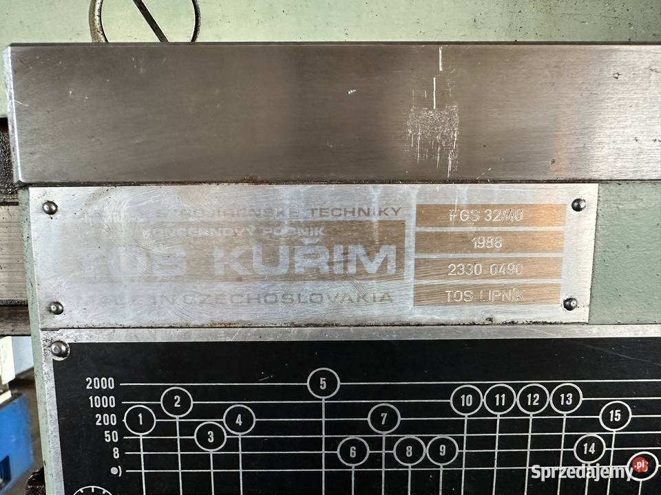 Frezarka TOS FGS 3240 FWA FWD FU FSS FNK Limanowa sprzedam