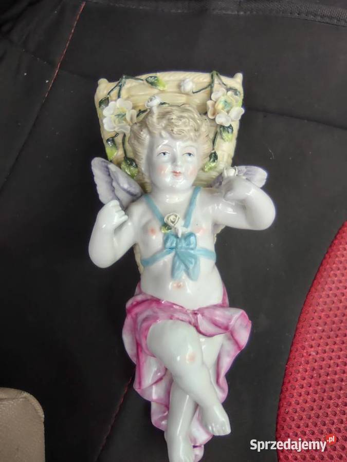 Stara porcelana Miśnia wazonik amorek Poznań