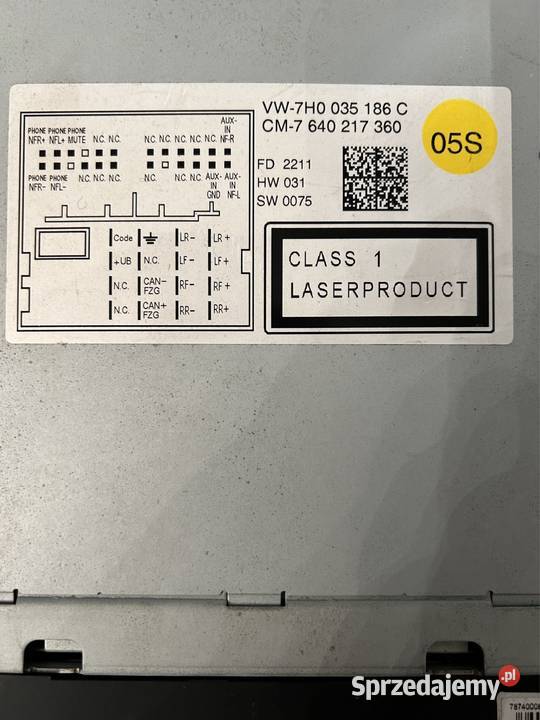 Radioodtwarzacz samochodowy volkswagen T5T6 osobowe Radomsko