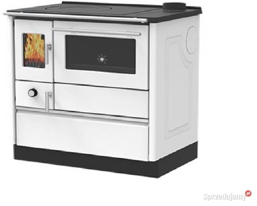 Piec kuchenny kuchnia ALFA 85 G biała stal Piece i kominki Wałbrzych