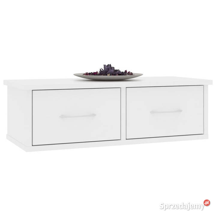 Półka ścienna biała 60x26x185 materiał Warszawa