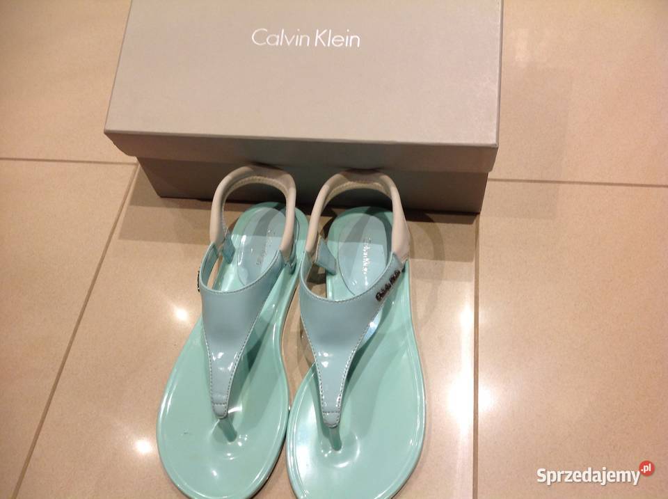 SANDAŁKI JAPONKI DAMSKIE CALVIN KLEIN 36 j nowe Sandały i klapki lubuskie Nowa Sól
