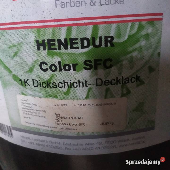 Farba Henelit henedur 2 25 kolor7021 i 1035 Wierzchosławice