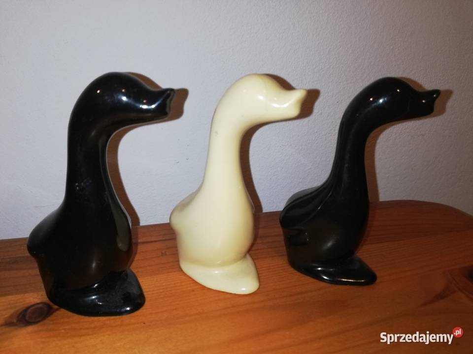 Stare figurki 3 kaczki Figurki i rzeźby
