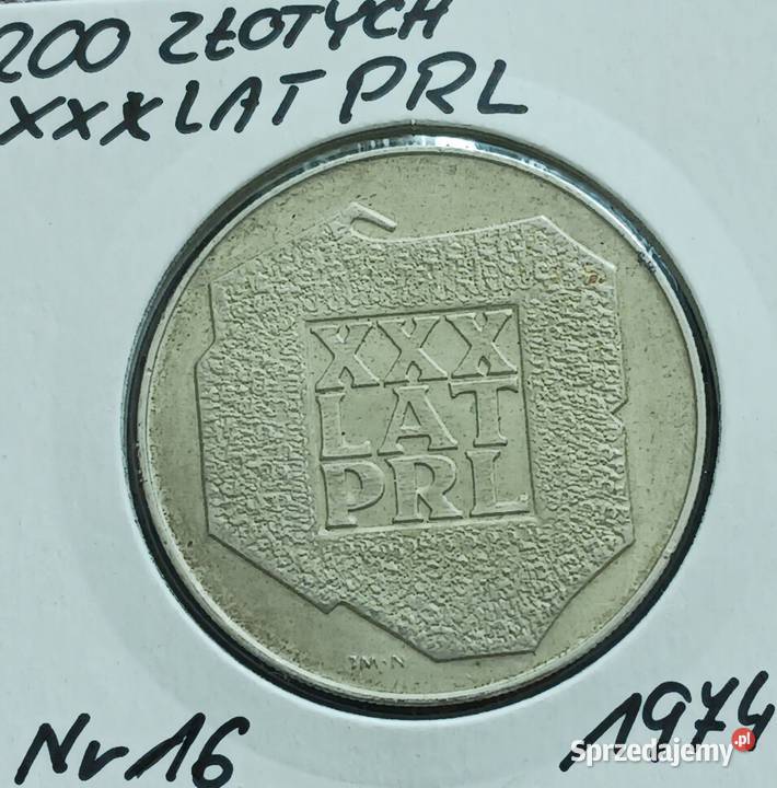 200 XXX Lat PRL 1974 r 16 mennicze Numizmatyka wielkopolskie