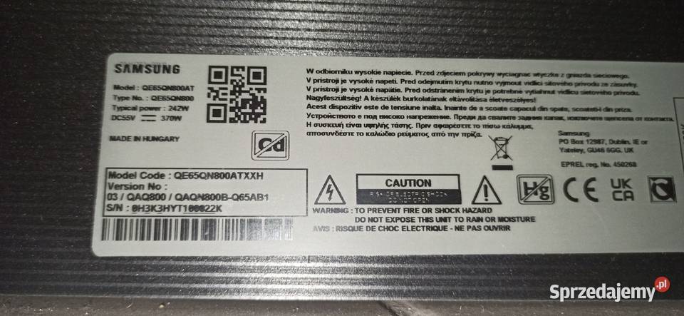 Samsung QE65QN800ATXXH BN9417193N BN9416847C śląskie Lędziny