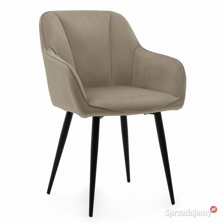 Ciemnobeżowe Krzesło Tapicerowane Lago Wysyłka