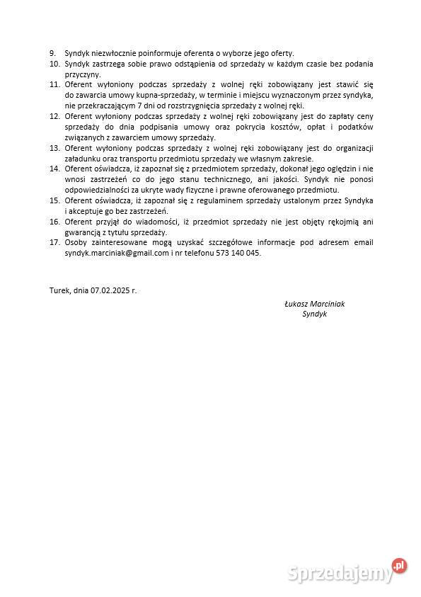 Syndyk sprzeda przyczepę ciężarową KONAR JG2 Russocice