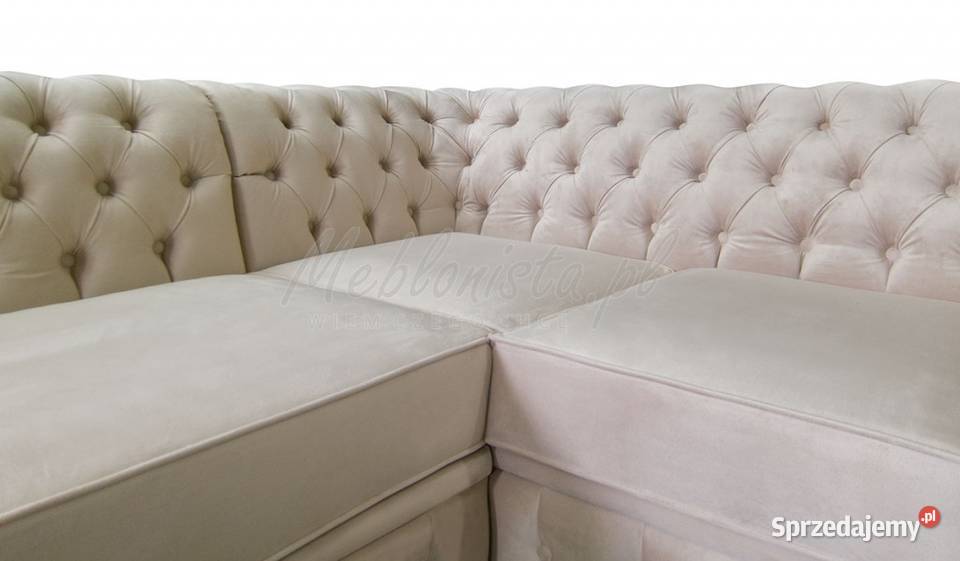 Narożnik Chesterfield z f spania bez boku Łóżka, wersalki i sofy Zielona Góra