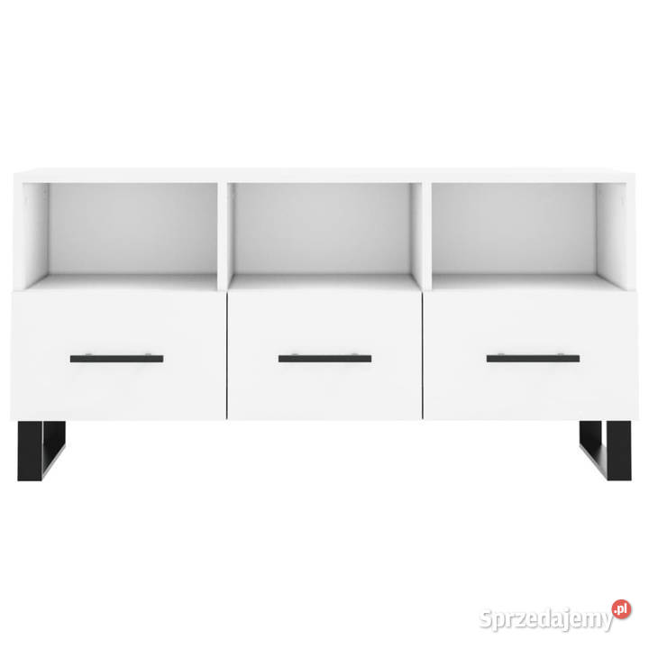 Szafka pod TV biała 102x36x50 materiał Warszawa