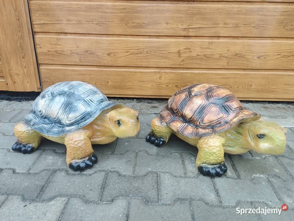 Figurka ogrodowa żółw duży z masy żywicznej