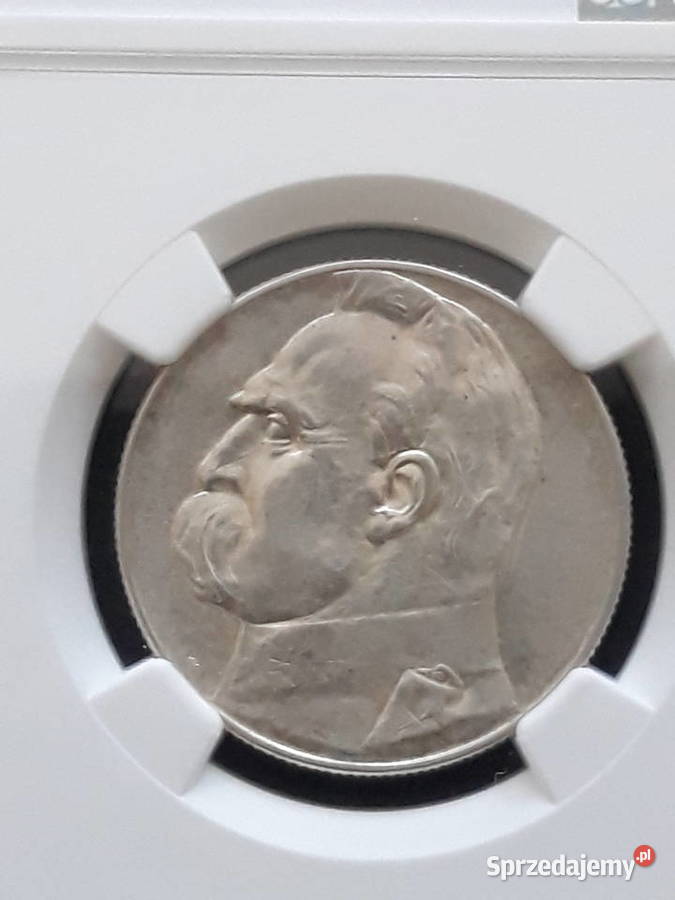 5 J Piłsudski 1938 r NGC AU58rzadkość wielkopolskie Konin