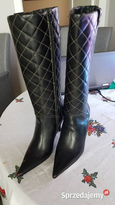 Nowe buty kozaki sprowadzone z Brazylii skóra Głogów