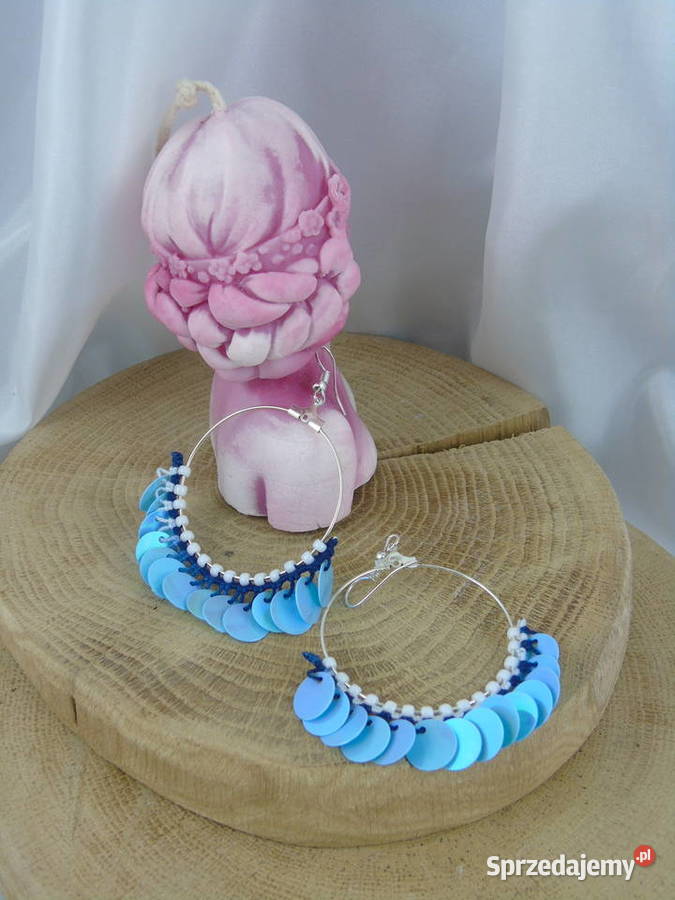 Kolczyki różne kolory Wiśniowa