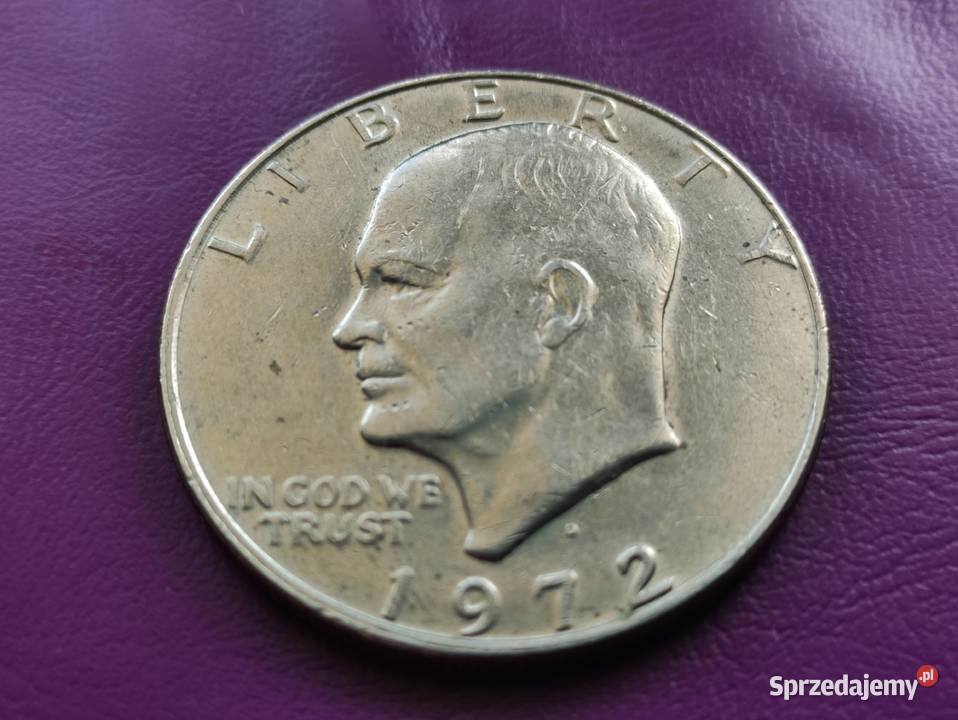 Moneta 1 DOLLAR 1972 z litrką D EISENHOWER ORZEŁ Numizmatyka mazowieckie Pruszków