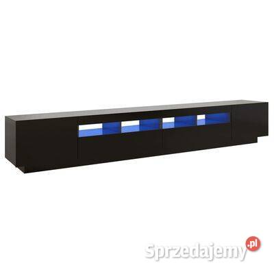 vidaXL Szafka pod TV z oświetleniem LED czarna Dom i Ogród Warszawa