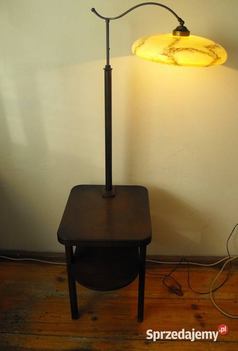 Lampa podłogowa ze stolikiem w stylu Art Deco łódzkie Skierniewice sprzedam