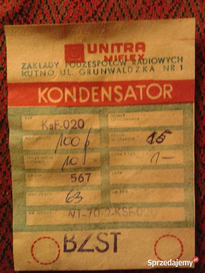 Kondensator 25V63V 100V Łódź