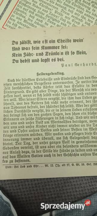 Kartki z kalendarza niemieckie 19393834 Antykwariat Wrocław