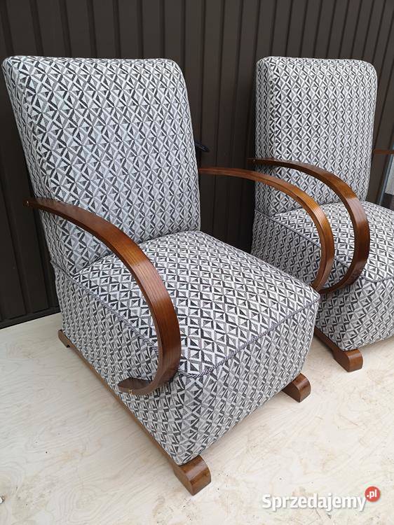Para Foteli Stylu Art Deco Unikatowe Bujane
