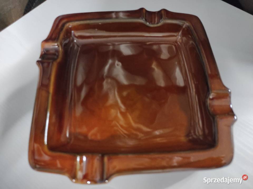 Popielnica duża porcelit PRL Białystok