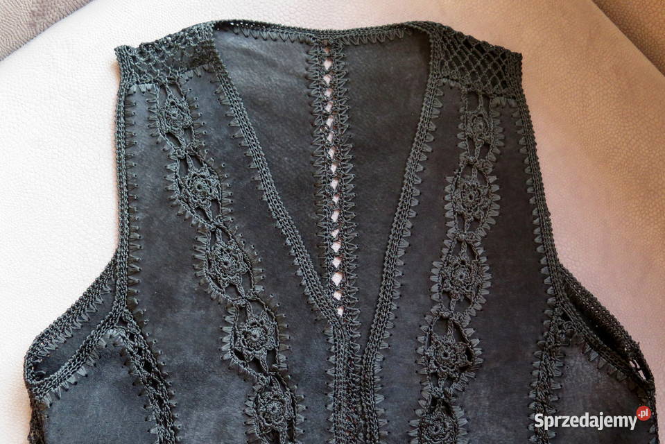 Piękna niepowtarzalna dekoracyjna kamizelka r M Rozmiar 38(M) wielkopolskie Komorniki