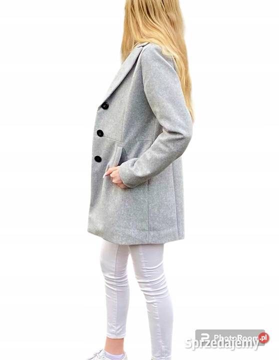 PŁASZCZ wełniany DAMSKI ELEGANCKI WIOSNA JESIEN Pątnów
