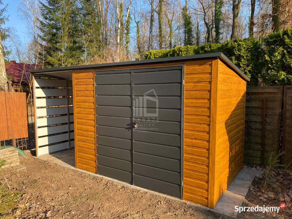 Schowek Domek Ogrodowy 3x2m wiata 15m Brama dach