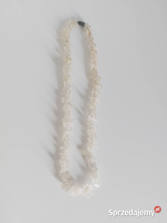 korale białe naszyjnik retro vintage Poznań