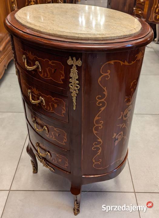 ładna komoda intarsjowana z marmuremsklep Dąbrowa Górnicza sprzedam