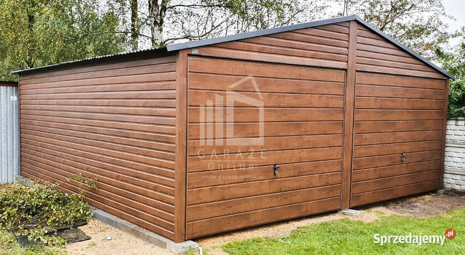 GARAŻ BLASZANY 6m x 5m 2x Brama uchylna profil 407zł/m2 Sprzedaż Częstochowa
