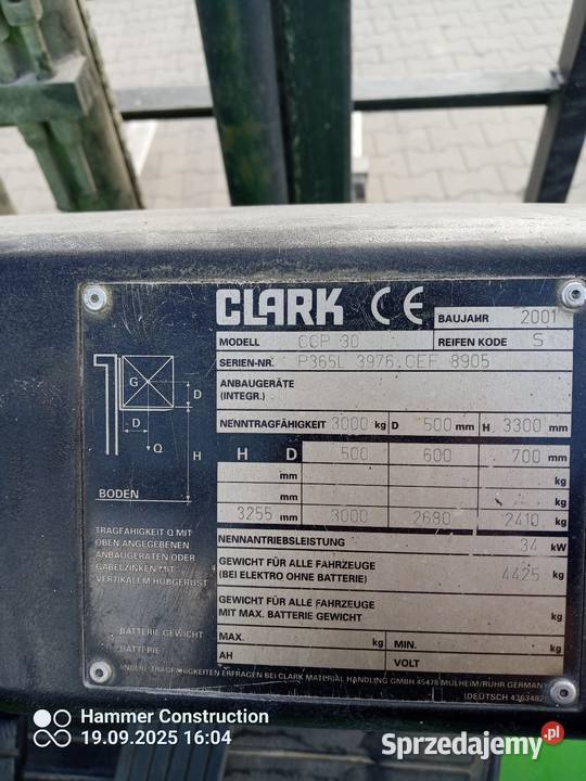 Sprzedam wozek widłowy Clark