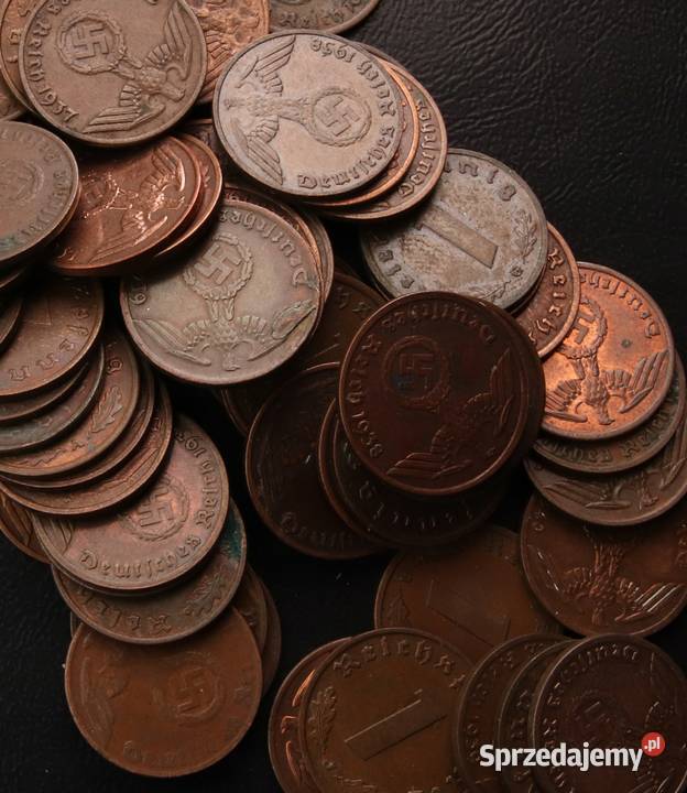 monety III RZESZA 1 REICHSPFENNIG zestaw 70 K300 Warszawa sprzedam