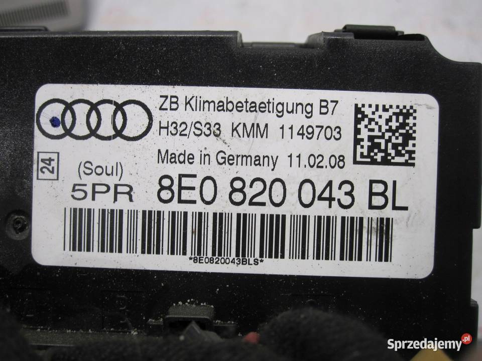 AUDI A4 B7 SLINE 08r panel klimatyzacji świętokrzyskie Kielce