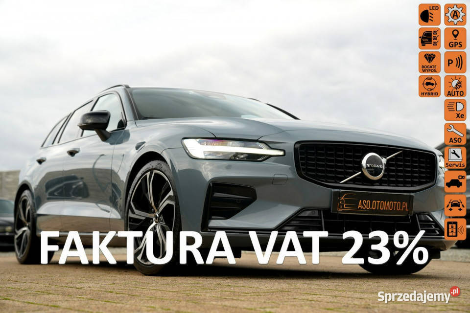 Volvo V60 R DESIGN acc FUL LED skóra nawi ALUSY komputer pokładowy