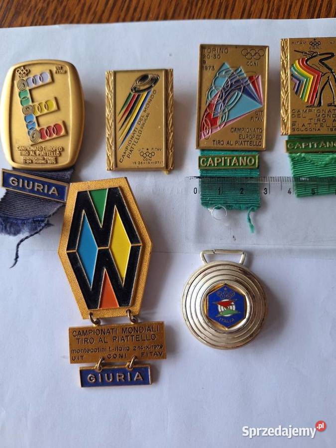 Przypinki z zawodów strzeleckich