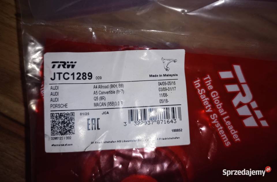 Wahacz wleczony zawieszenie kół JTC1289 TRW osobowe Warszawa