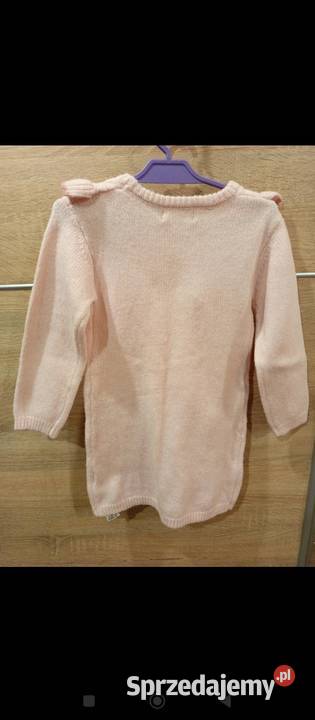 Nowy Różowy SweterekSukienka Primark Cares 98