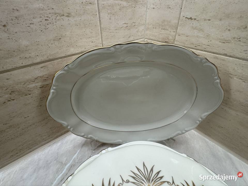 Elegancki serwis obiadowy Bavaria kolor ecru lubelskie Biłgoraj