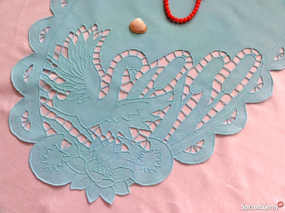 Serweta bieżnik Łabędź z nenufarem rękodzieło Wyposażenie wnętrz Lublin