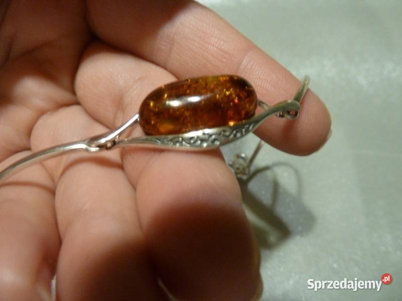 bransoletka sztywna z bursztynem mazowieckie Radom