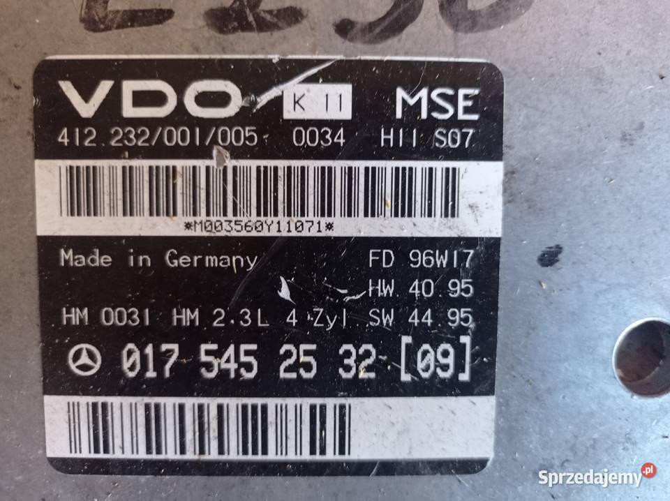 Mercedes w210 stacyjka kluczyk sterownik Rok produkcji 1996 kujawsko-pomorskie Włocławek