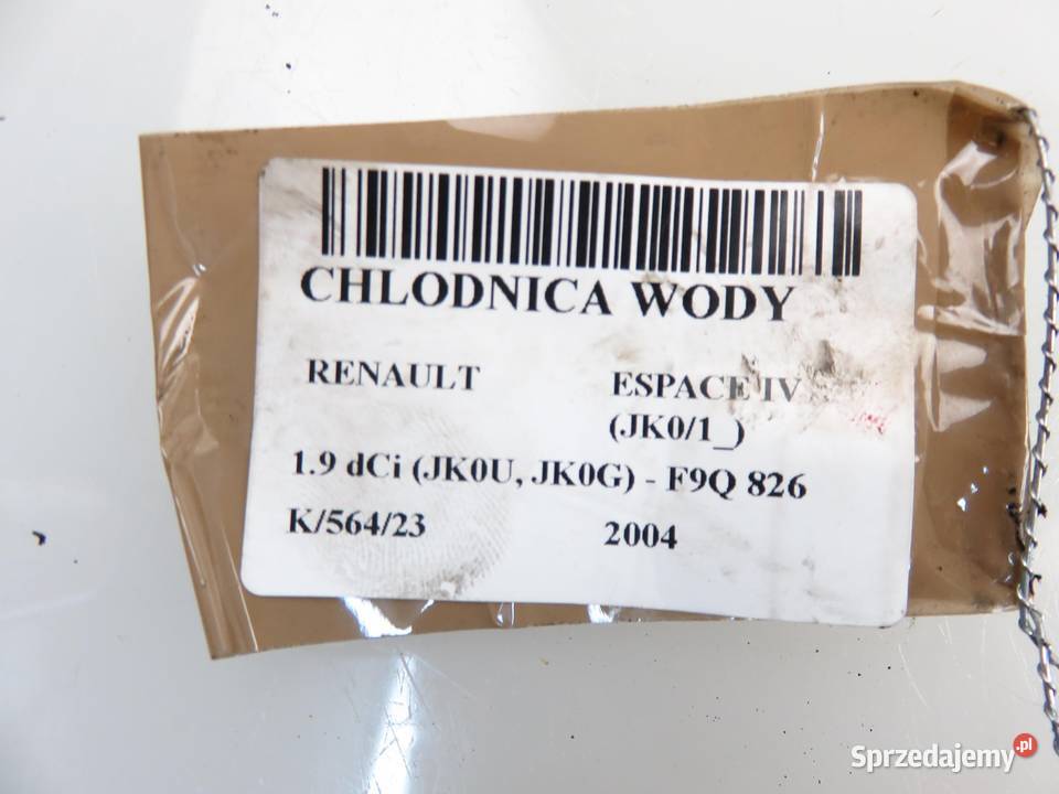 CHŁODNICA WODY RENAULT ESPACE IV 19 dCi