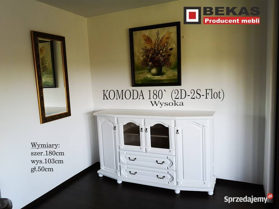 Prześliczna Stylowa Biała Komoda 2D2S FloT Dąb 50cm mazowieckie Piastów sprzedam