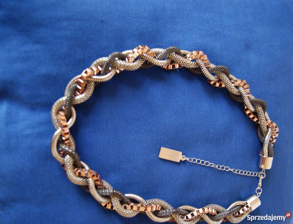 naszyjnik stylowy splot 3 kolorów Zamość