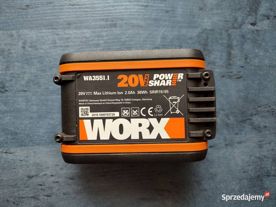 Akumulator i ładowarka Worx 20V 2Ah Łomża sprzedam