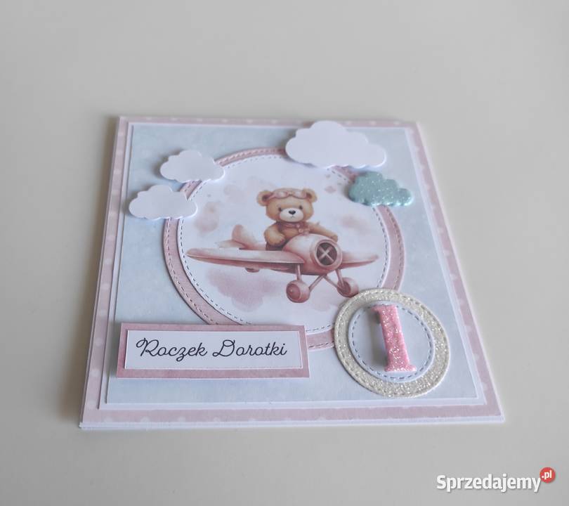 Kartka ręcznie robiona personalizowana na Roczek Łódź sprzedam