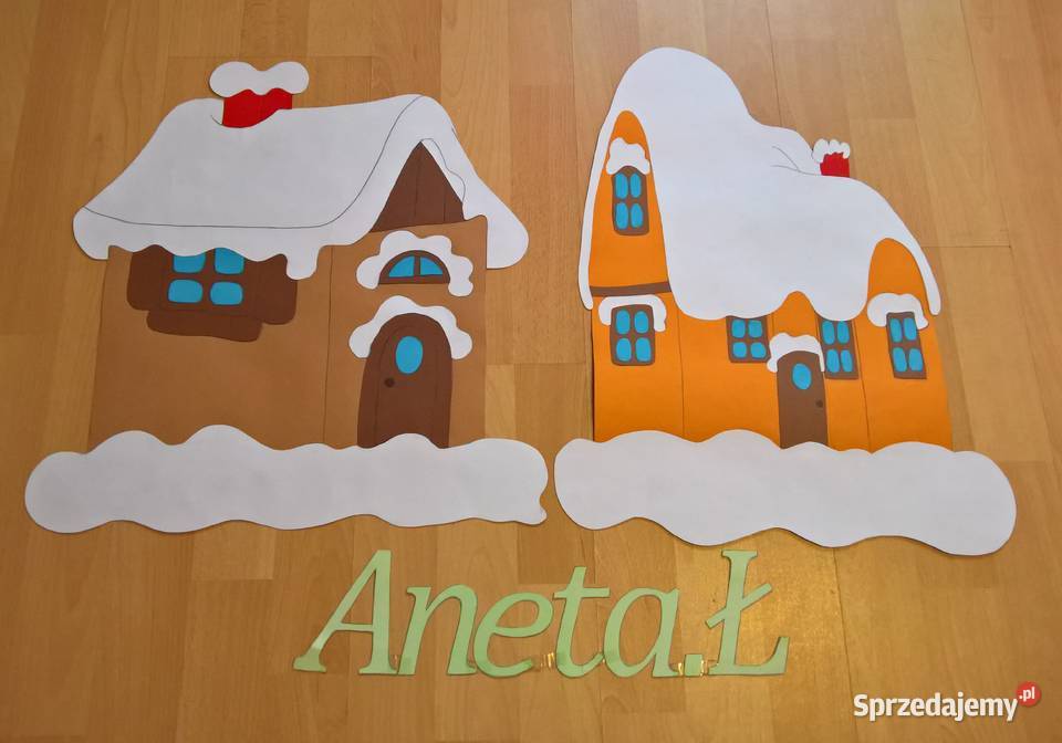Dekoracje dwustronne okienne zimowe z brystolu Pozostałe Garwolin